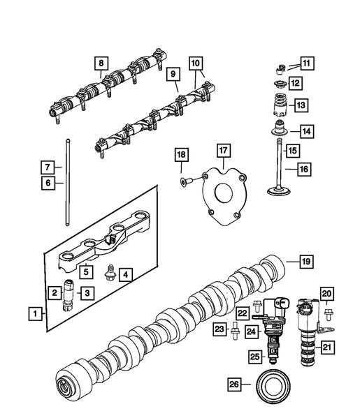 Camshaft and Valve for 2016 Ram 3500 #1