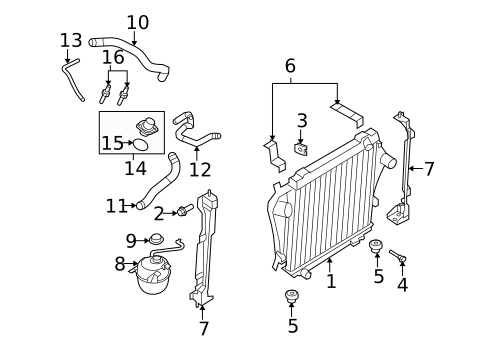 Radiator & Components for 2008 Ford E-350 Super Duty #0