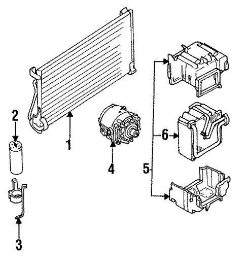 Condenser, Compressor & Lines for 1994 Mitsubishi Diamante #0