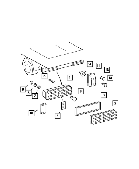 Lamps - Front, Rear and Courtesy for 2005 Dodge Sprinter 2500 #4