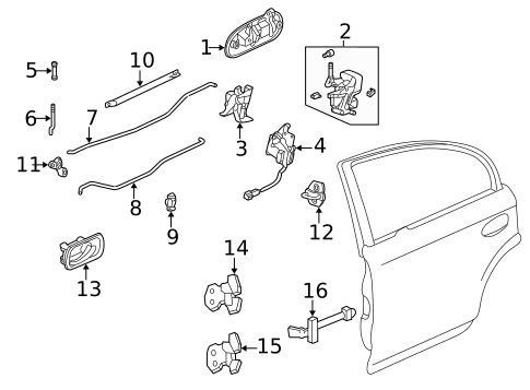 Rear Door for 1998 Honda Civic #0