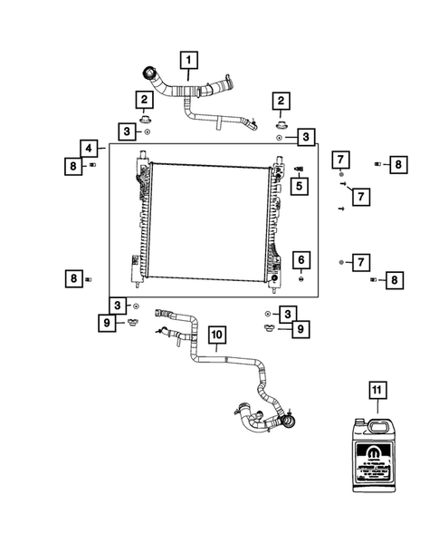 Radiator and Related Parts; Charge Air Cooler for 2022 Jeep Grand Cherokee L #2