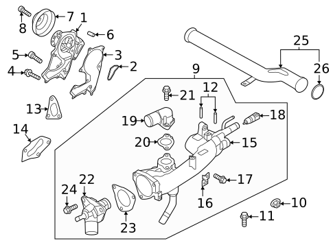 Water Pump for 2021 Kia Telluride #0