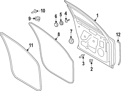 Door & Components for 2024 Porsche Cayenne #1
