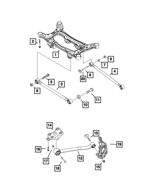 Rear Suspension and Cradle for 2023 Jeep Renegade #1