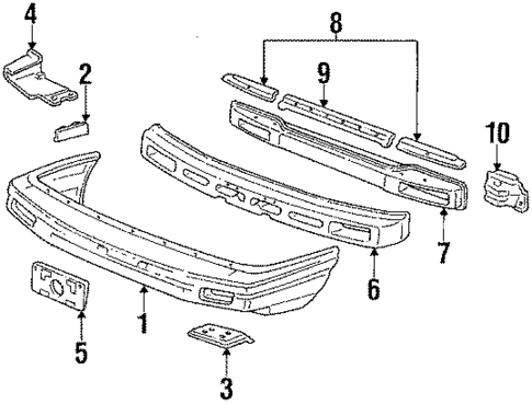 Bumper & Components - Front for 1986 Honda Prelude #0