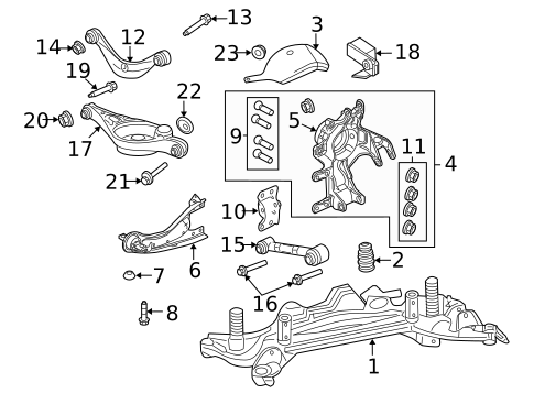Rear Suspension for 2011 Mercury Milan #1