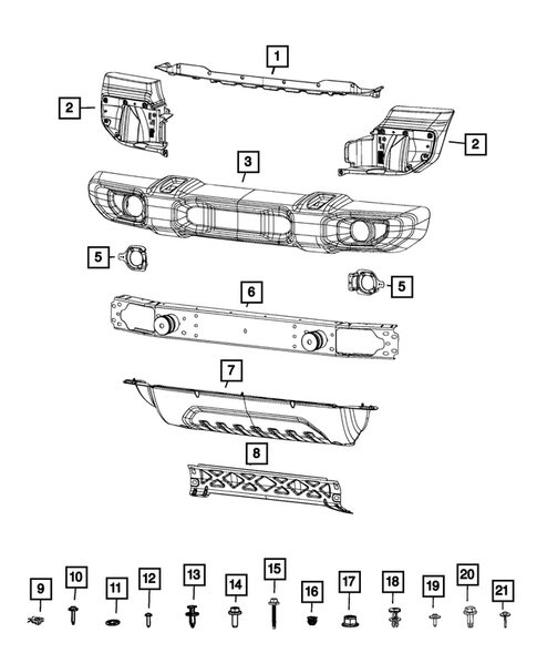Front Bumper and Fascia for 2023 Jeep Gladiator #2