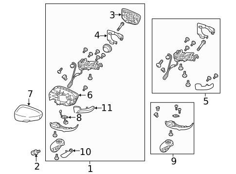 Outside Mirrors for 2025 Mitsubishi Eclipse Cross #1