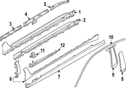 Exterior Trim - Pillars for 2022 BMW 430i Gran Coupe #0