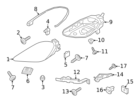 Headlamp Components for 2020 Porsche Cayenne #2
