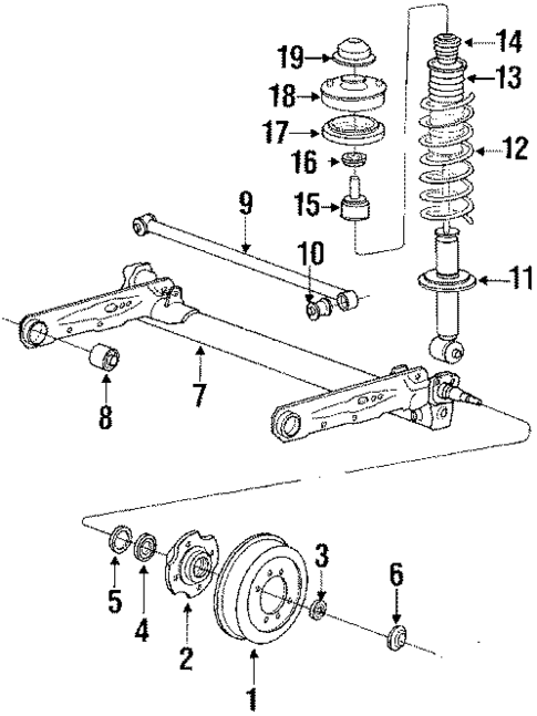Rear Suspension for 1994 Hyundai Sonata #0