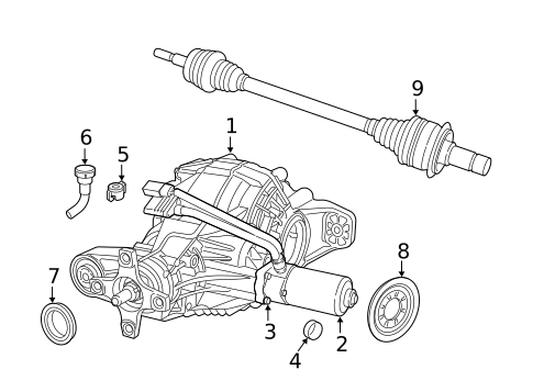 Axle Housing for 2012 Jeep Grand Cherokee #1