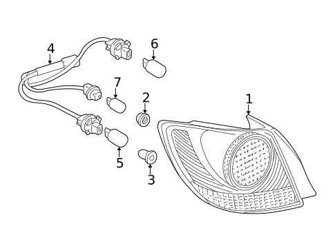 Combination Lamps for 2003 Lexus IS300 #1