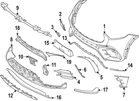 Bumper & Components - Front for 2025 Mercedes-Benz GLC63 AMG S E Performance #0