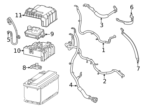 Battery Cables for 2022 Chevrolet Tahoe #0