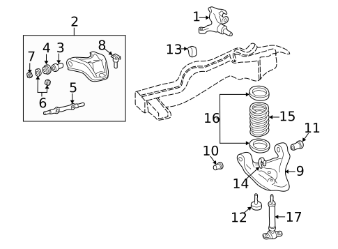 Suspension Components for 2000 Oldsmobile Bravada #1