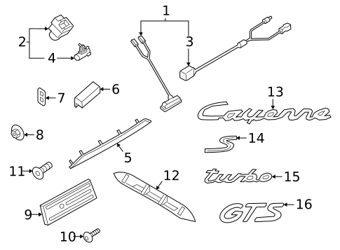Exterior Trim - Lift Gate for 2019 Porsche Cayenne #0