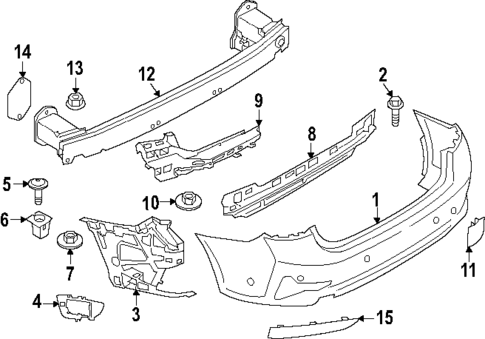 Bumper & Components - Rear for 2024 BMW 330i #1