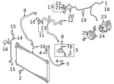 Condenser, Compressor & Lines for 2012 Mazda CX-9 #0