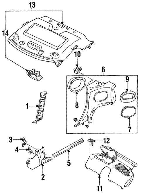 Interior Trim for 1993 Mazda RX-7 #0