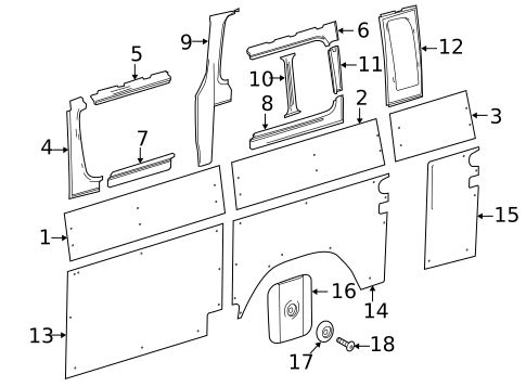 Interior Trim - Side Panel for 2019 Mercedes-Benz Sprinter 4500 #13