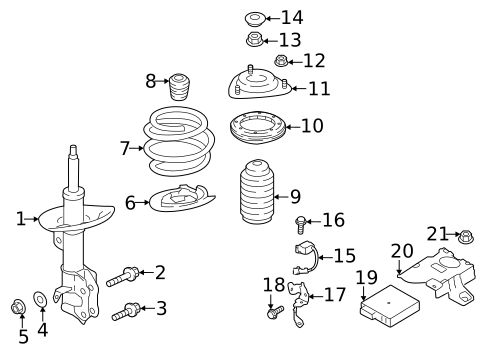 Struts & Components for 2015 Subaru XV Crosstrek #19