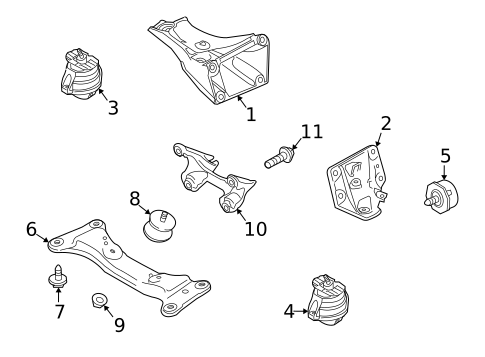 Engine & Trans Mounting for 2011 BMW Z4 #0