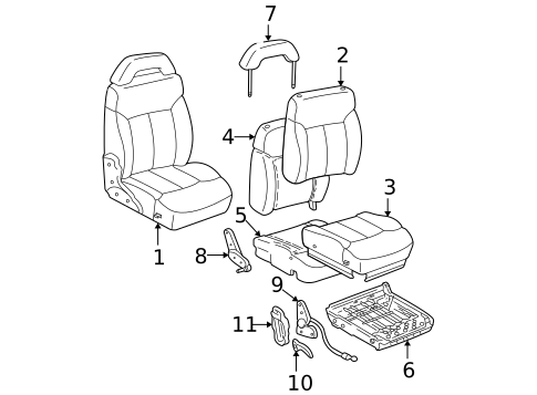 Front Seat Components for 1994 Chevrolet S10 #2