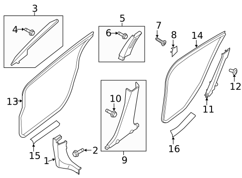 Interior Trim - Pillars for 2013 Nissan Sentra #0