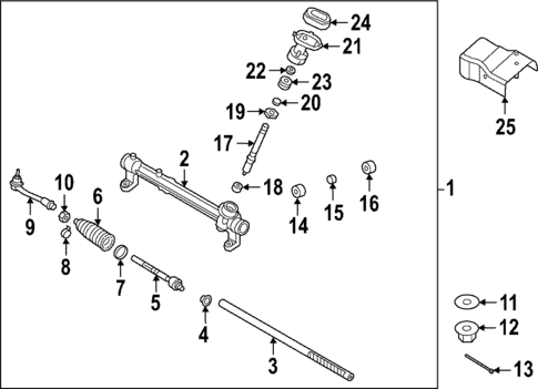 Steering Gear & Linkage for 2025 Hyundai Santa Cruz #0
