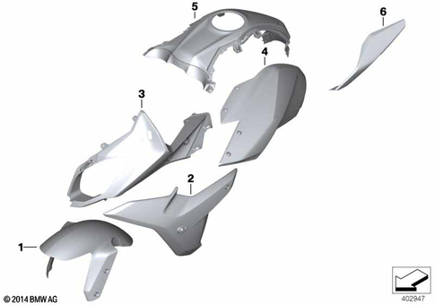 Painted Parts for 2014 BMW-Motorrad R 1200 RS #1