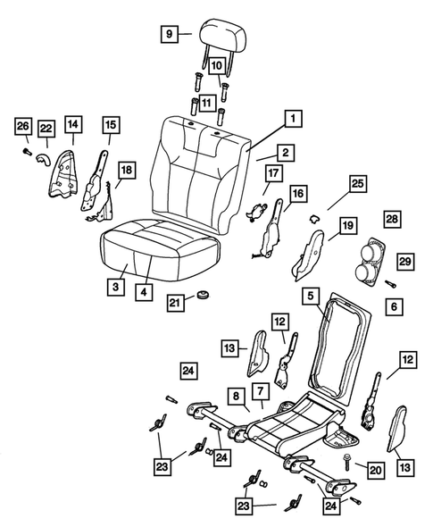 Rear Seats for 2002 Dodge Durango #0