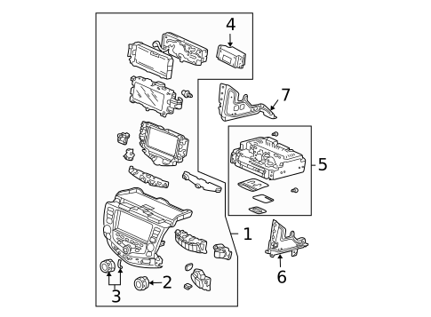 Instrument Panel Components for 2006 Honda Accord #3