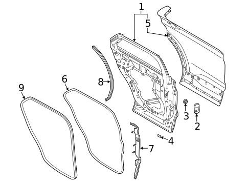 Door & Components for 2025 Lincoln Aviator #1