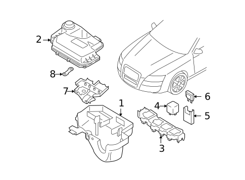 Fuse & Relay for 2006 Audi A6 Quattro #1