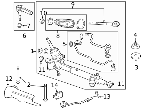Steering Gear & Linkage for 2010 Saab 9-5 #0