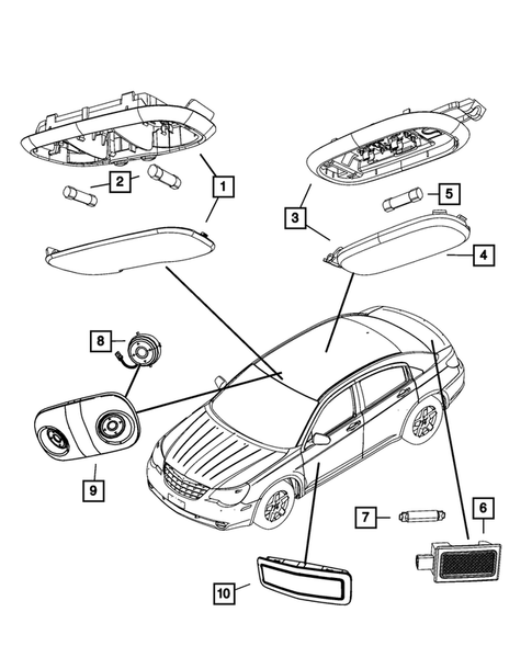 Lamps-Interior and Exterior for 2009 Chrysler Sebring #2