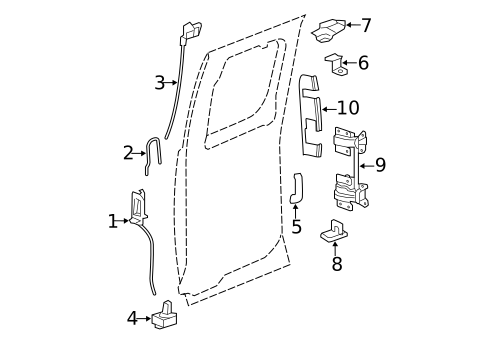 Interior Trim - Rear Door for 2012 GMC Sierra 2500 HD #12