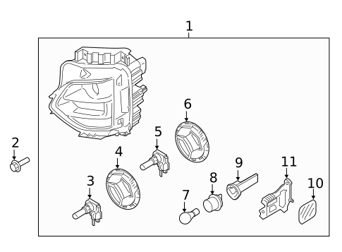 Bulbs - Chassis for 2020 Hyundai Santa Fe #3