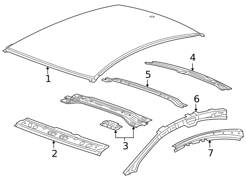 Roof & Components for 2016 Chevrolet Cruze Limited #1