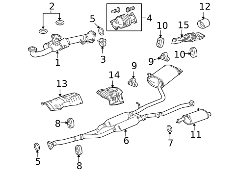 Exhaust Components for 2010 Honda Accord Crosstour #1