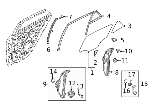 Rear Door for 2021 Kia Rio #0