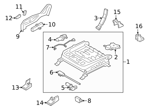Passenger Seat Components for 2022 Hyundai Santa Fe #3