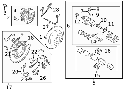 Rear Brakes for 2017 Hyundai Santa Fe #0