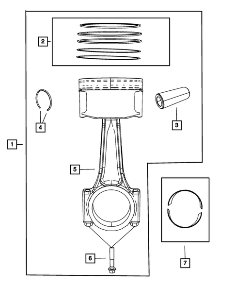 Crankshaft, Piston, Drive Plate, Flywheel, and Damper for 2011 Ram Dakota #1