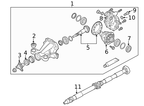 Axle & Differential for 2018 INFINITI Q70 #1