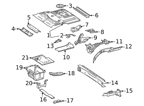 Rear Floor & Rails for 2021 Mercedes-Benz GLE 53 AMG® #1