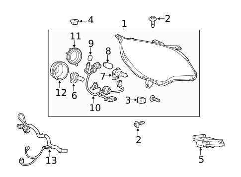 Headlamp Components for 2019 Chevrolet Silverado 1500 #35