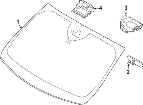Glass - Windshield for 2023 Ford Maverick #0